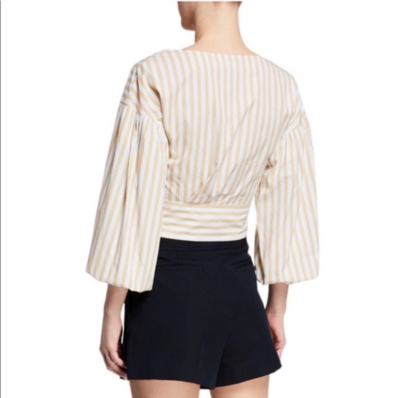 Derek Lam 10 Crosby cropped tie-waist blouse - Picture 3 of 9